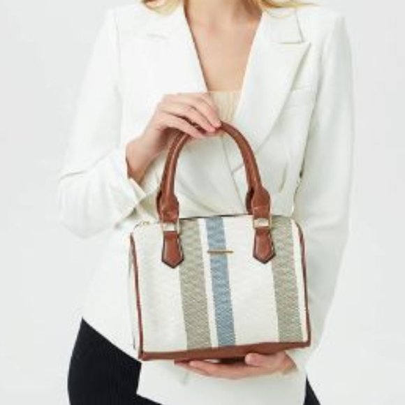 Handbags - #195 Stripe Handbag